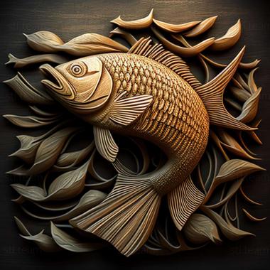 3D model Gnatonem Peters fish (STL)